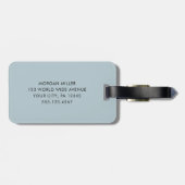 yellow & white striped Shadow Monogram retro party ラゲッジタグ (裏面横)