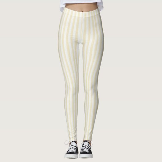 Yellow White Stripes レギンス (正面)