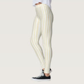 Yellow White Stripes レギンス (左)