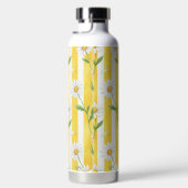 YELLOW & WHITE STRIPES & WHITE DAISIES ウォーターボトル (右面)