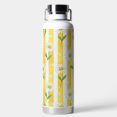 YELLOW & WHITE STRIPES & WHITE DAISIES ウォーターボトル (背面)