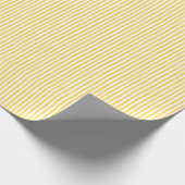 Yellow & White Wonky Stripes ラッピングペーパー (角)
