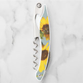 Yellow Wild Sunflowers with Bee Photograph ソムリエナイフ (正面)