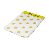 Yellow Wildflower customizable Photo Bath Mat バスマット (アングル)