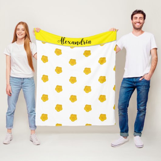 Yellow Wildflower customizable  Photo Fleece blank フリースブランケット (インサイチュ)
