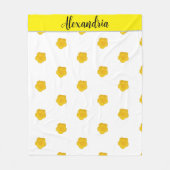 Yellow Wildflower customizable  Photo Fleece blank フリースブランケット (正面)