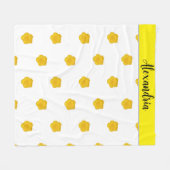 Yellow Wildflower customizable  Photo Fleece blank フリースブランケット (正面(横))