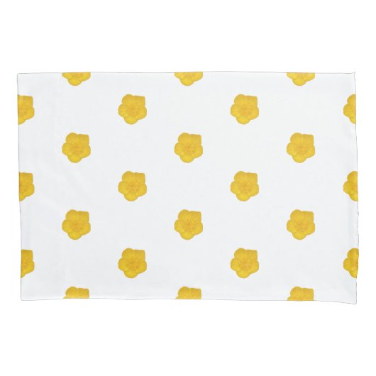 Yellow Wildflower customizable pillow case 枕カバー (正面)