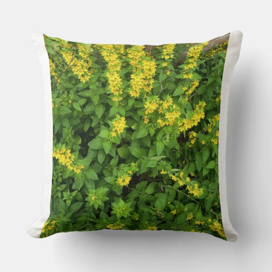 Yellow Wildflower Garden Decorative Pillow クッション (正面)
