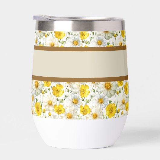 Yellow Wildflowers Pattern Monogram Name (右面)