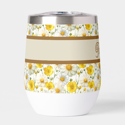 Yellow Wildflowers Pattern Monogram Name (正面)