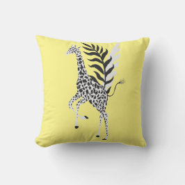 yellow wildlife friendship - Giraffe cushion クッション