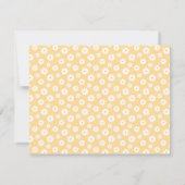 Yellow with White Daisy Pattern Note Cards ノートカード (裏面)