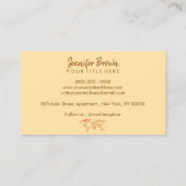 yellow World Map Travel International Trip Agent 名刺 (裏面)