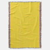 Yellow woven blanket displayed horizontally  スローブランケット (正面縦)
