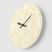 Yellow Zebra Pattern Wall clock ラージ壁時計 (傾斜)