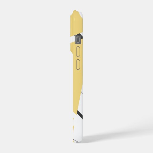 Yellow Zig Zag Pattern iPhone Case iPhoneケース (左側面)