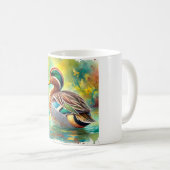Yellowbilled teal 050824AREF143 - Watercolor コーヒーマグカップ (正面右)