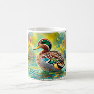 Yellowbilled teal 050824AREF143 - Watercolor コーヒーマグカップ