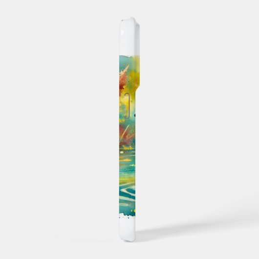 Yellowbilled teal 050824AREF143 - Watercolor iPhoneケース (右側面)