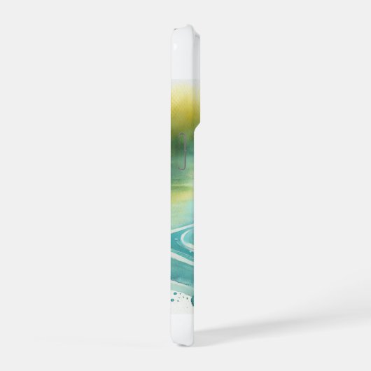 Yellowbilled Teal 200924AREF138 - Watercolor iPhoneケース (右側面)