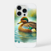 Yellowbilled Teal 200924AREF138 - Watercolor iPhoneケース (裏面)