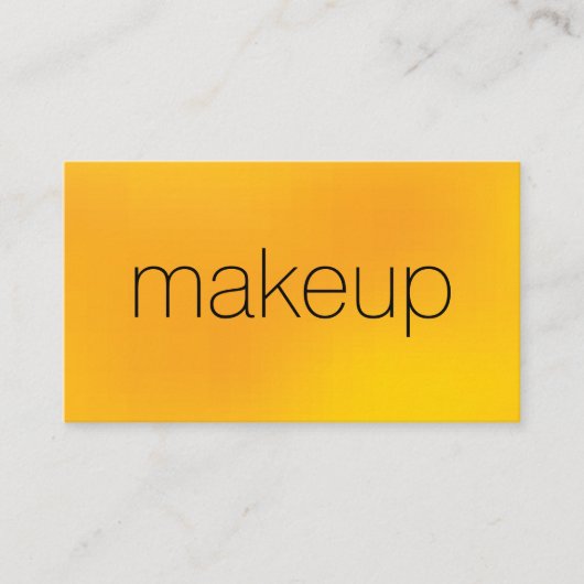 YellowBlended背景を持つミニマルなシック文字 名刺 (正面)