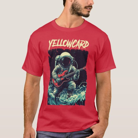 YELLOWCARDバンド ファンアート 友達 レトロ Tシャツ (正面)
