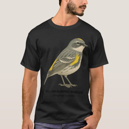 Yellowrumped Warbler Birds of California Tシャツ (正面)