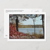 yellowstone湖の州立公園のロゴ ポストカード (正面/裏面)