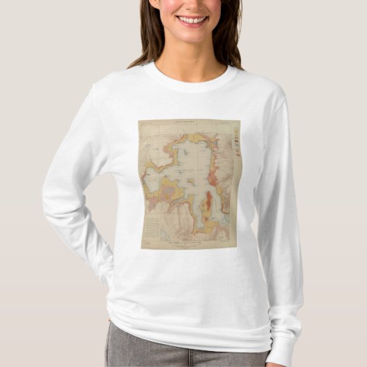yellowstone湖の海岸 tシャツ (正面)