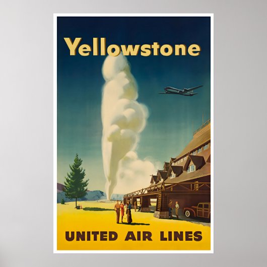Yellowstone Art National Park Poster United Print ポスター (正面)
