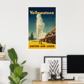 Yellowstone Art National Park Poster United Print ポスター (ホームオフィス)