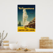 Yellowstone Art National Park Poster United Print ポスター (キッチン)