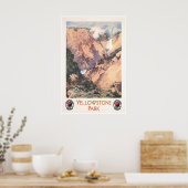 Yellowstone Art National Park Poster Yellowstone ポスター (キッチン)
