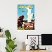 Yellowstone Art National Park Print Western Travel ポスター (ホームオフィス)