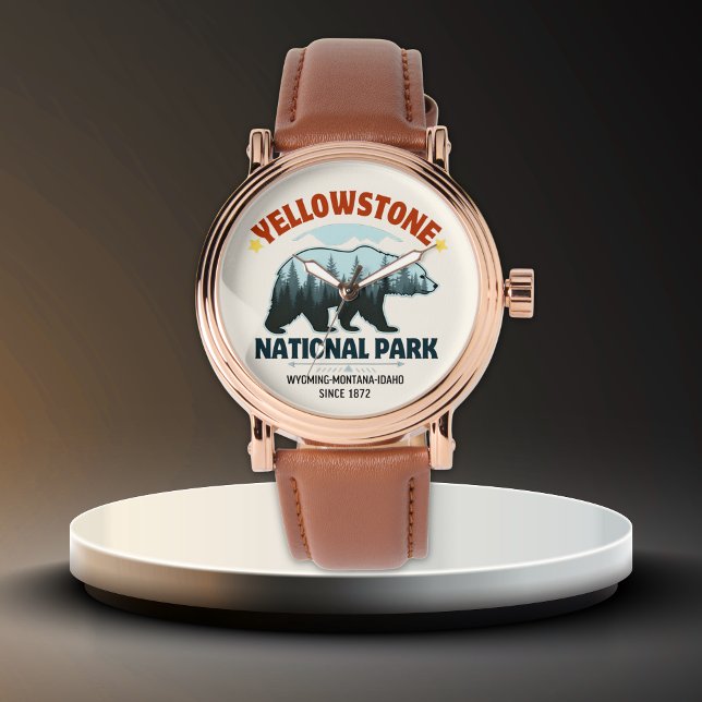Yellowstone Bear Men’s Watch – Timeless Wilderness 腕時計 (クリエイターアップロード済み)
