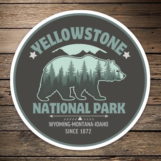 Yellowstone Bear Sticker – Explore the Wild Outdoo シール