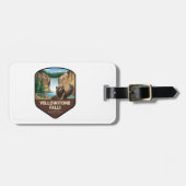 Yellowstone Falls Bear Selfie Shield ラゲッジタグ (正面横)