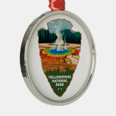 Yellowstone Grand Prismatic Spring Arrowhead メタルオーナメント (右)