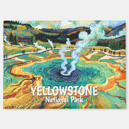 Yellowstone Grand Prismatic Spring Van Gogh Custom マグネット