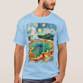Yellowstone Grand Prismatic Van Gogh Custom Text Tシャツ (正面)