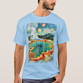 Yellowstone Grand Prismatic Van Gogh Custom Text Tシャツ