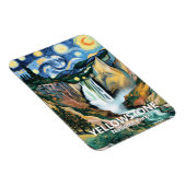Yellowstone Lower Falls Van Gogh Starry Night Sky マグネット (右側)
