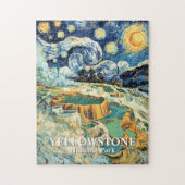 Yellowstone Mammoth Hot Springs Van Gogh Vibrant ジグソーパズル (縦)