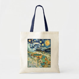 Yellowstone Mammoth Hot Springs Van Gogh Vibrant トートバッグ
