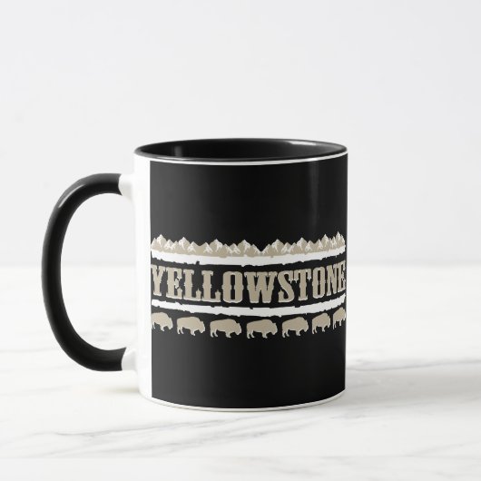 Yellowstone Montana Buffalo マグカップ (左)