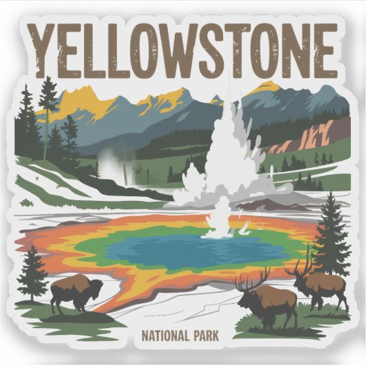 Yellowstone National Park シール (正面)