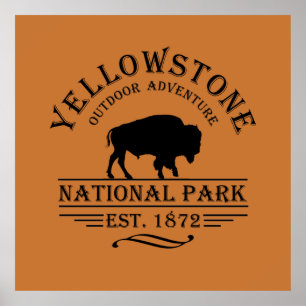 yellowstone national park ポスター