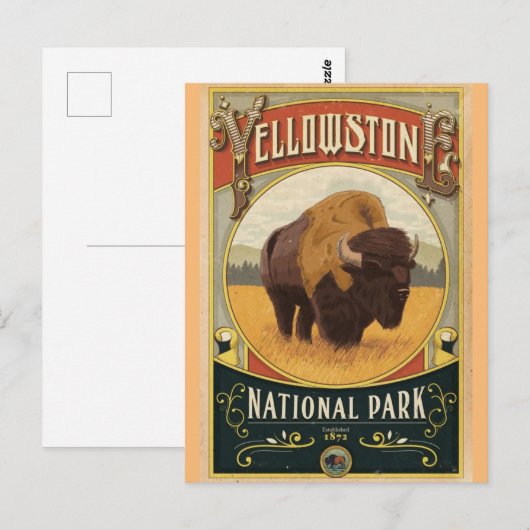 Yellowstone National Park ポストカード (正面/裏面)